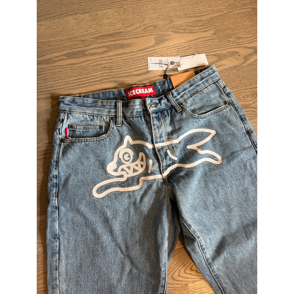 Icecream Arrow Jeans Running Dog Light Wash Strawberry Fit Straight Leg 34x32
